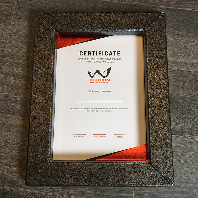 Watson seminar certificate