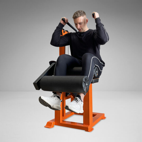 Abdominal crunch gym machine for core strength training