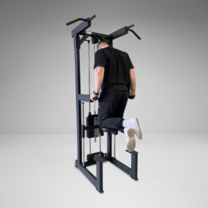 Assisted Chinning and Dipping Machines are the perfect way for anyone new trainees to build the required strength to chin or dip with their own body weight.