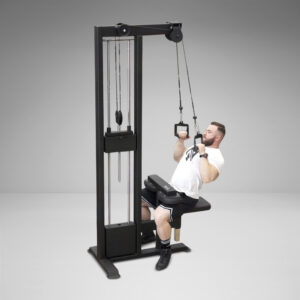 The Watson Single Stack Dual Cable Pulldown is an extremely efficient lat pulldown machine that can be used with a single arm motion or both arms together. The ultra-smooth pulley system and twin swiveling top pulleys allow you to pull down at any angle to target different parts of the lats.