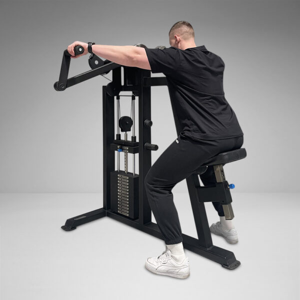 This small and compact single-stack machine is perfect for developing the Front and Medial Deltoid.