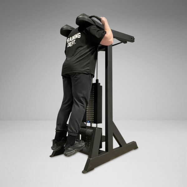 One of the best ways to add a huge amount of muscle to your calves is by performing heavy standing calf raises.