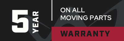 5 Year Moving Parts Warranty